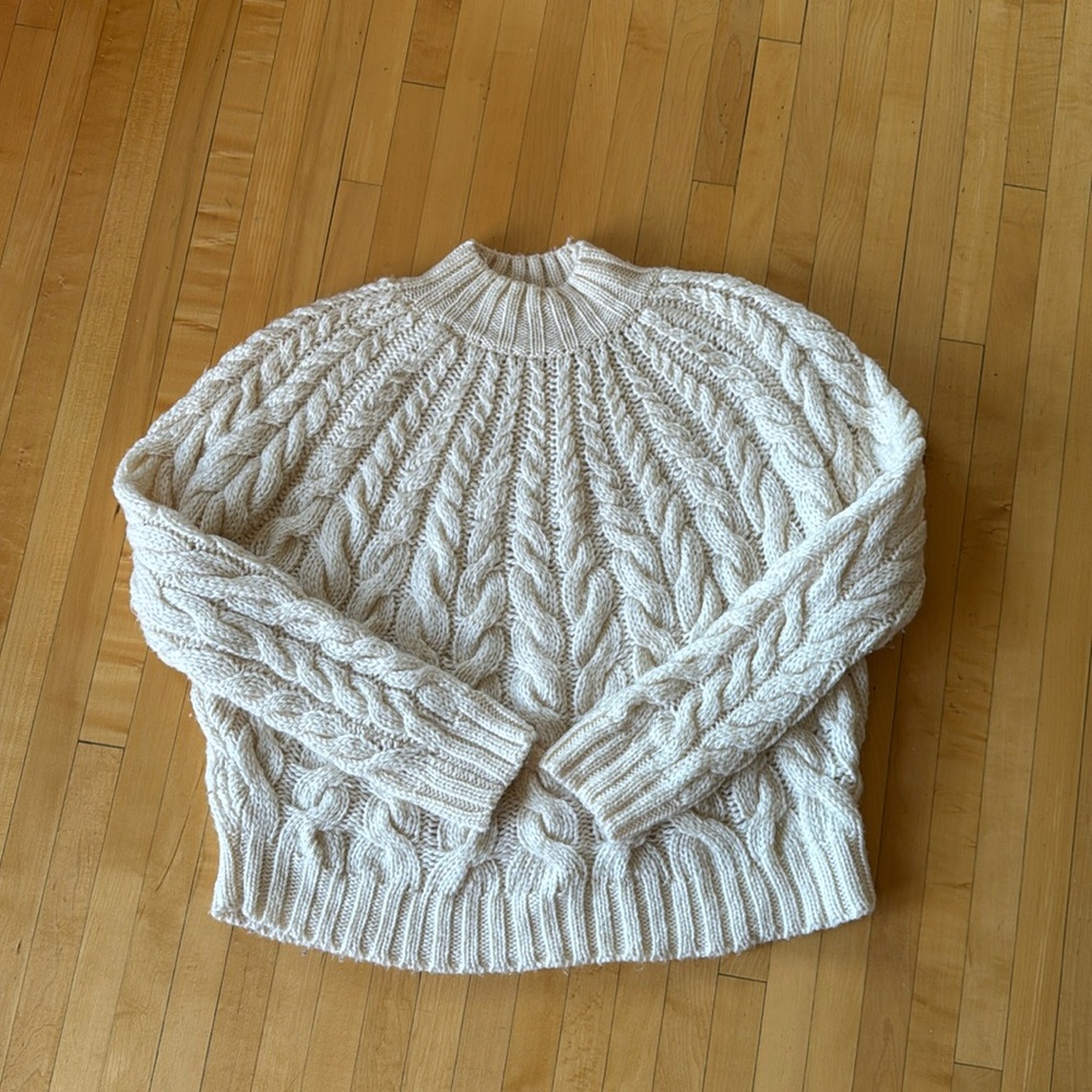 Sezane 100% Merino Wool Knit Sweater